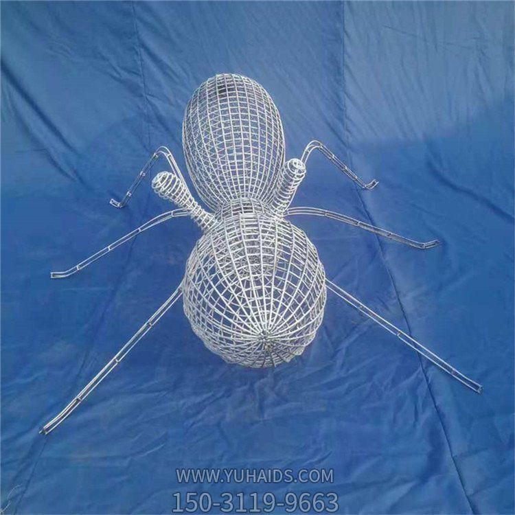 不锈钢镂空网格蚂蚁博鱼网页版花园草地小品摆件