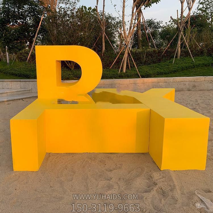 不锈钢彩绘户外园林景观字母摆件座椅博鱼网页版