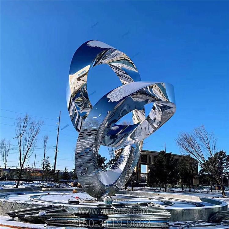 景区广场不锈钢镜面抽象艺术圆环景观博鱼网页版