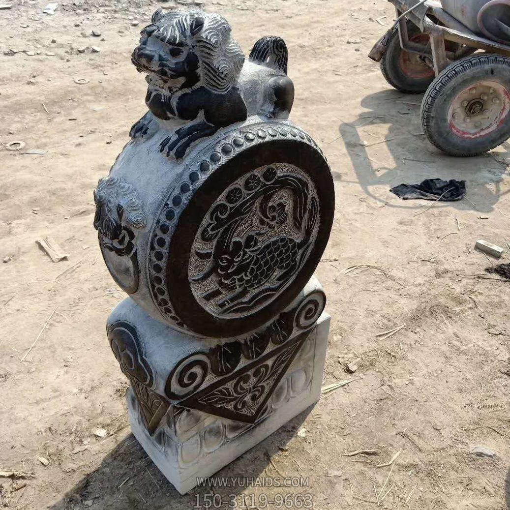 仿古青石古建大门博鱼网页版摆件