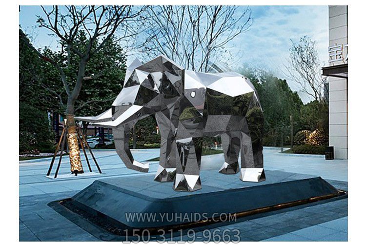 户外酒店不锈钢几何镜面抽象大象博鱼网页版