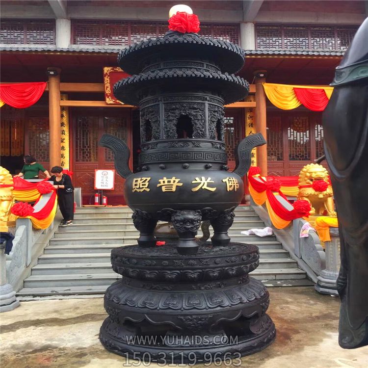 大型文物景观青铜器古代寺庙香炉博鱼网页版
