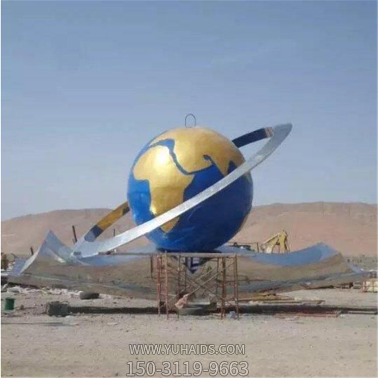 广场不锈钢地球仪博鱼网页版 校园户外大型摆件