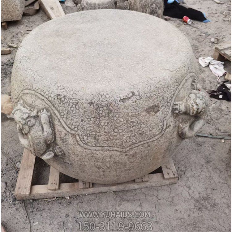 大理石仿古做旧景区古建筑石柱 基石底座石圆墩博鱼网页版