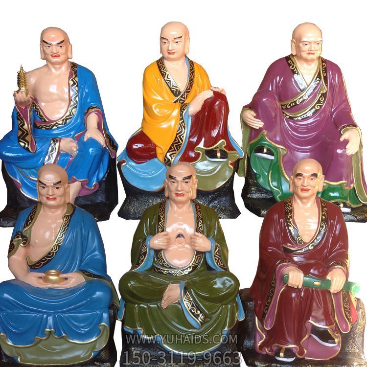 寺庙摆放玻璃钢彩绘佛教禅宗二祖达摩博鱼网页版