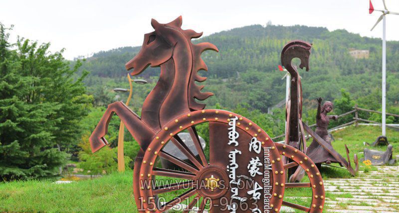 景区广场公园抽象简约紫铜马车博鱼网页版