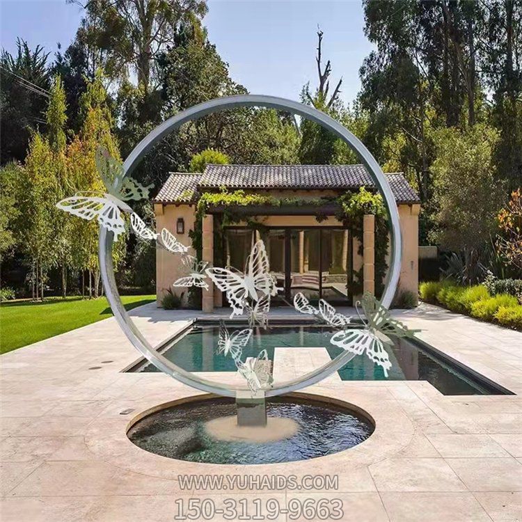 不锈钢镂空蝴蝶 酒店户外水景观艺术小品博鱼网页版