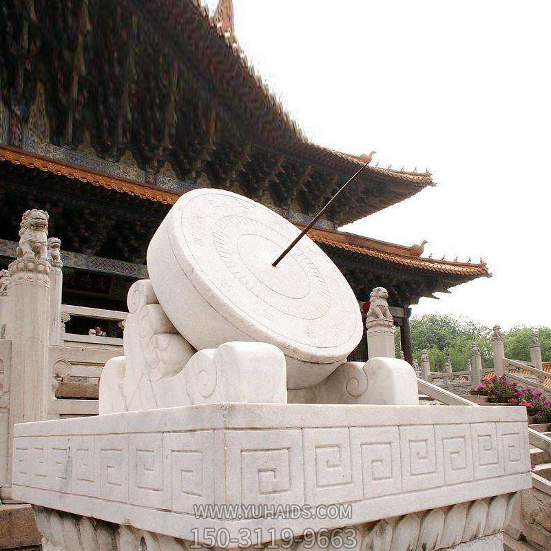 户外汉白玉石雕日晷博鱼网页版