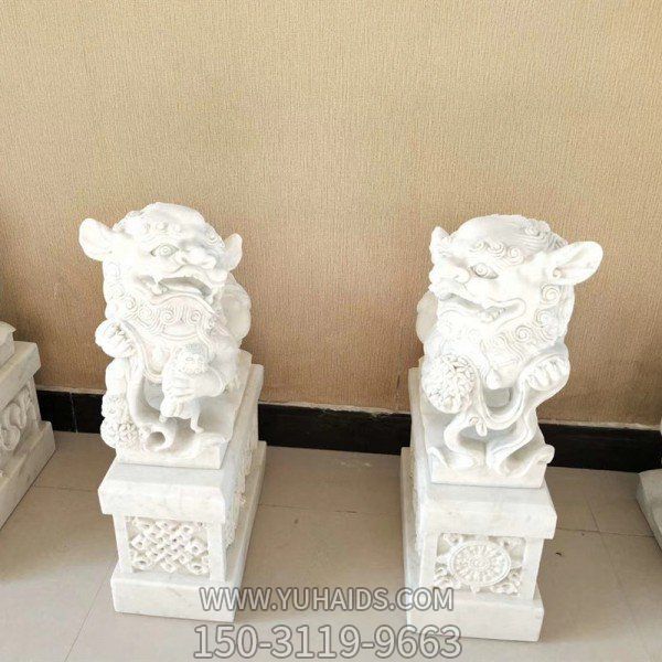 酒店别墅门口汉白玉石雕招财麒麟博鱼网页版