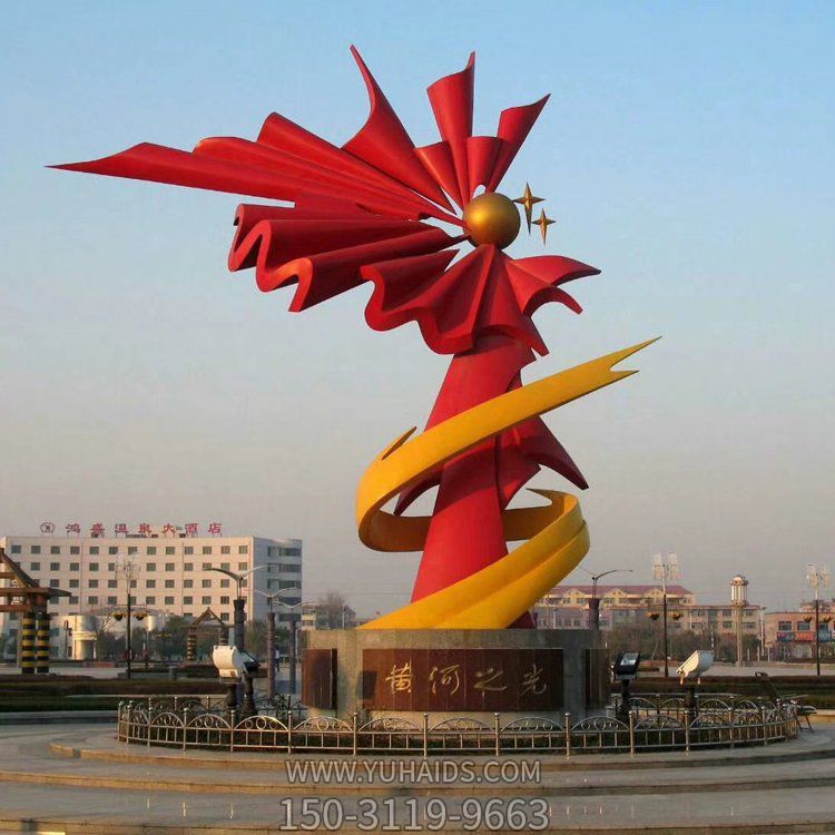 广场不锈钢喷漆大型抽象艺术造型博鱼网页版