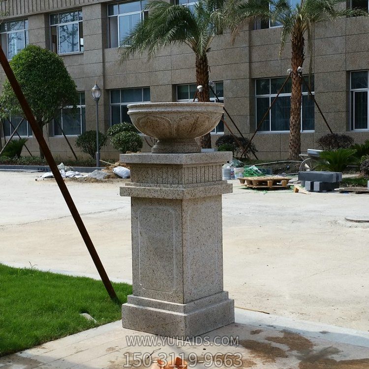 公园街道绿化装饰天然花岗岩雕刻花钵摆件博鱼网页版