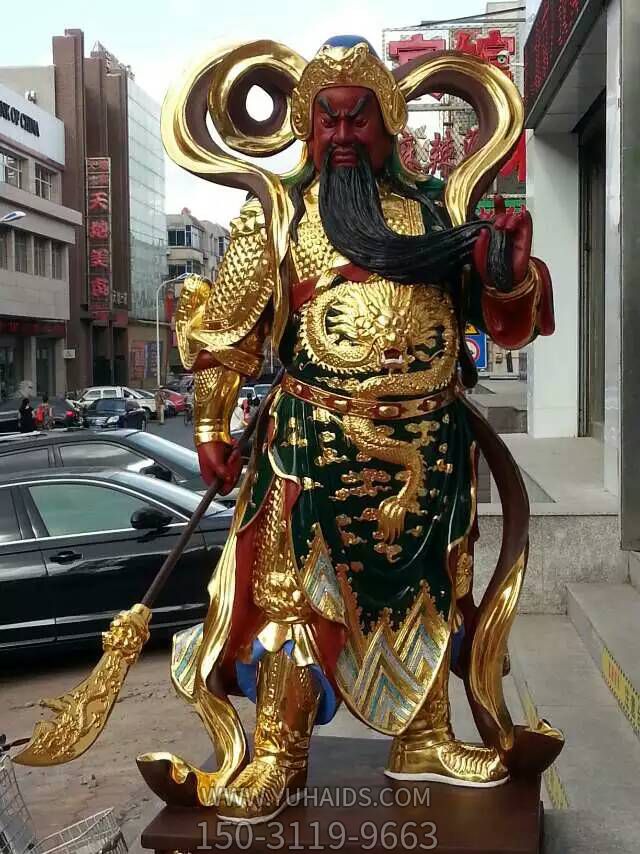 景区大型玻璃钢彩绘关公博鱼网页版