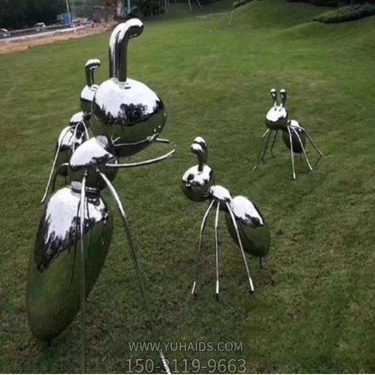 不锈钢镜面户外园林景观动物摆件蚂蚁博鱼网页版