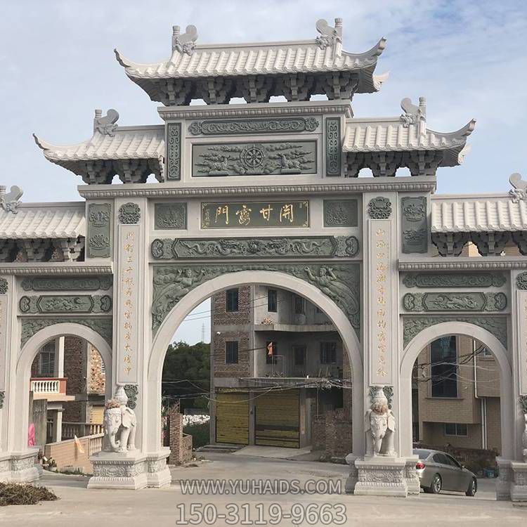 景区电影城大理石石雕浮雕大型门楼牌坊博鱼网页版