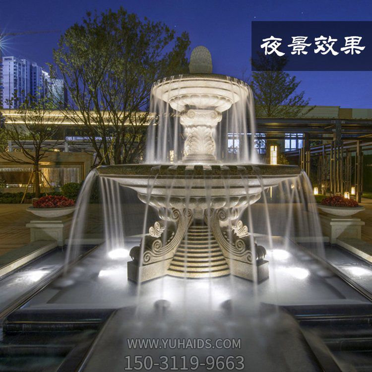 大型欧式流水喷泉小区花园户外造景摆件博鱼网页版