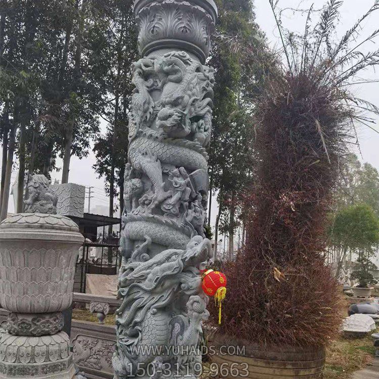 盘龙柱，青石石雕龙柱子博鱼网页版