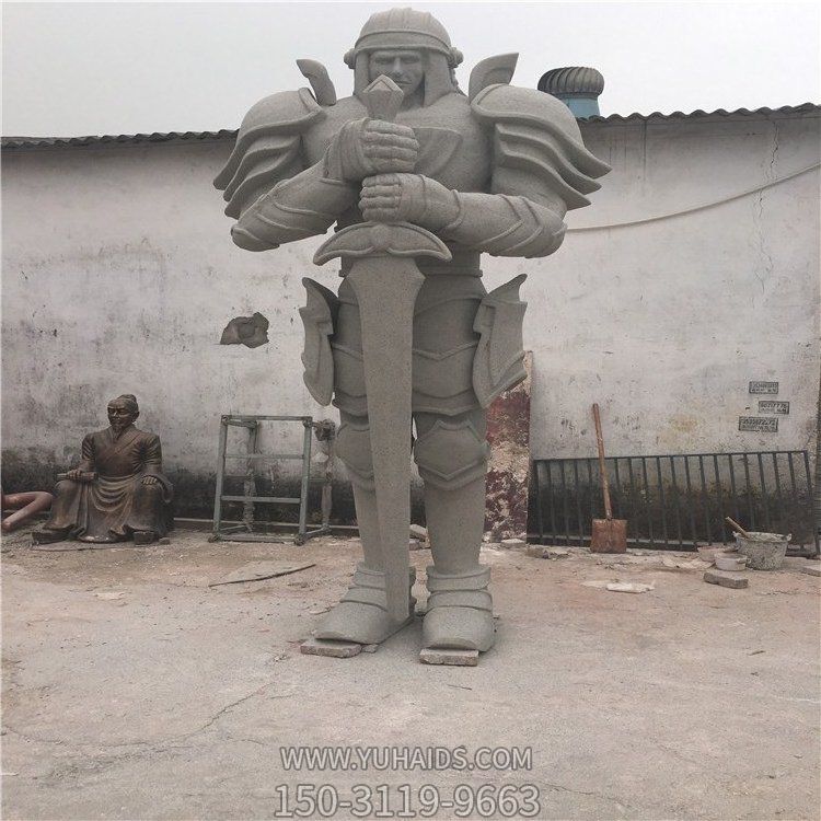 玻璃钢仿砂岩石雕武士人物博鱼网页版