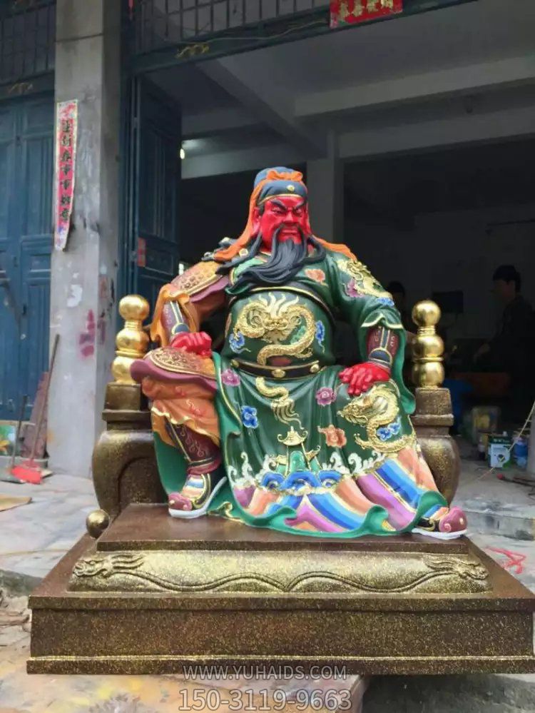 玻璃钢彩绘武财神寺庙供奉财神博鱼网页版