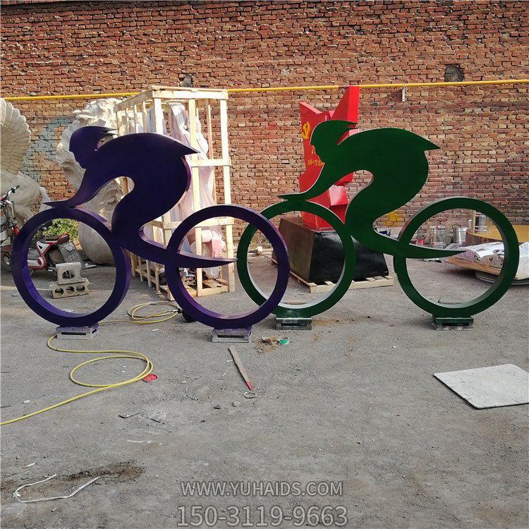 骑自行车的抽象运动人物博鱼网页版