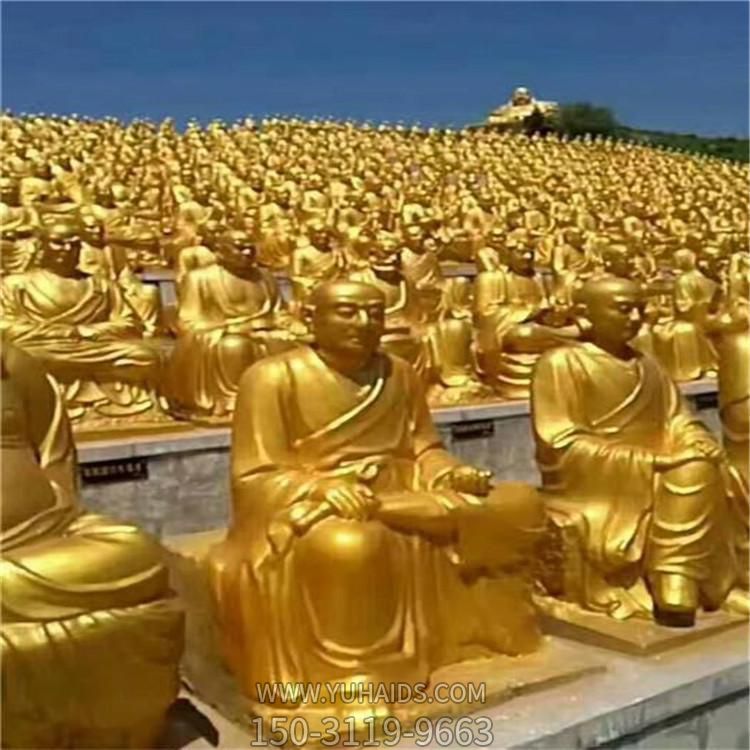 景区大型玻璃钢喷金漆500罗汉博鱼网页版