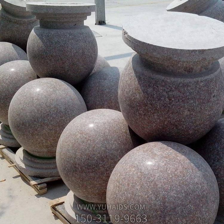 公园小区门前摆放五莲花缸岩可涂鸦光面路障石 挡车球博鱼网页版