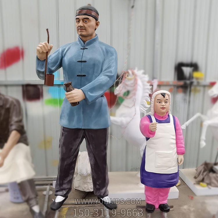 玻璃钢户外园林景观人物摆件博鱼网页版