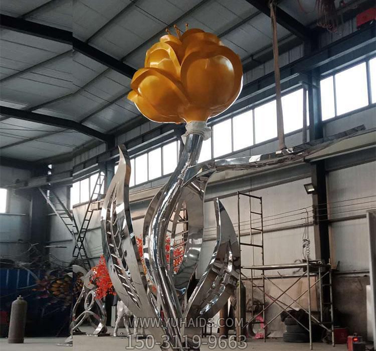 广场大型不锈钢玫瑰花博鱼网页版