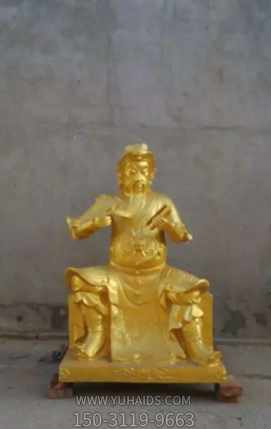 景区创意不锈钢漆金关公博鱼网页版