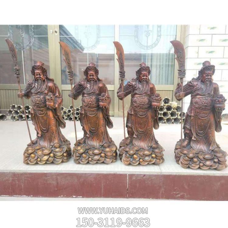 大型纯铜武财神佛像家居供奉九龙关公摆件博鱼网页版