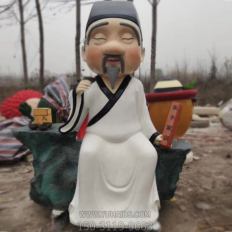 玻璃钢卡通人物博鱼网页版 寺庙公园小区人像金属摆件