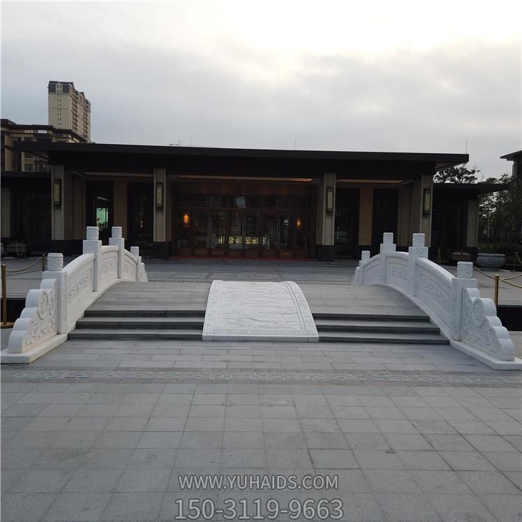 售楼部门前装饰石拱桥汉白玉防护栏杆博鱼网页版