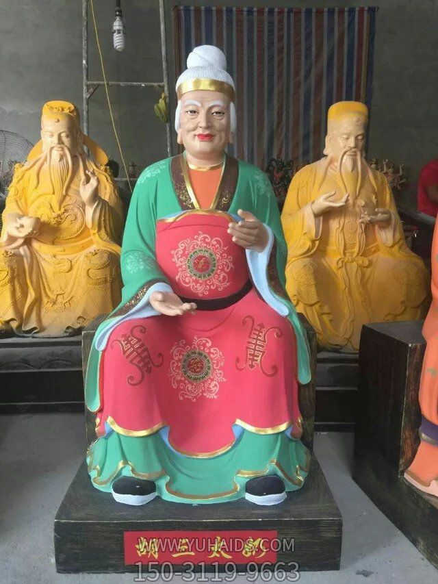 玻璃钢彩绘大型寺庙供奉太奶博鱼网页版