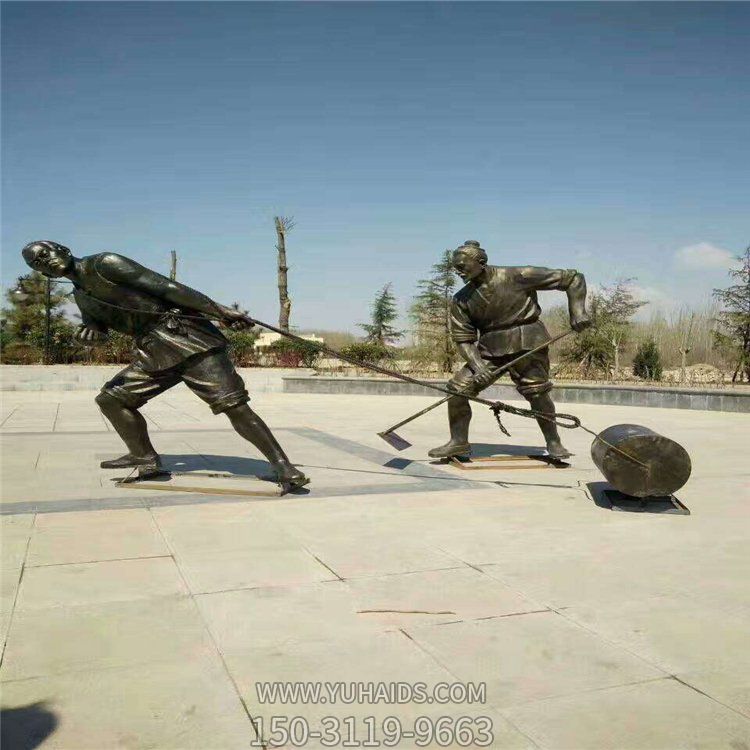景区园林铜雕干农活的人物博鱼网页版