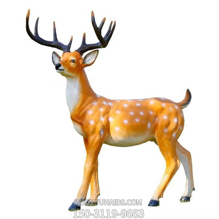 玻璃钢动物景观户外公园梅花鹿博鱼网页版