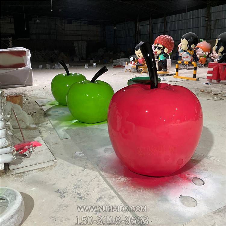 玻璃钢仿真水果户外摆件苹果博鱼网页版