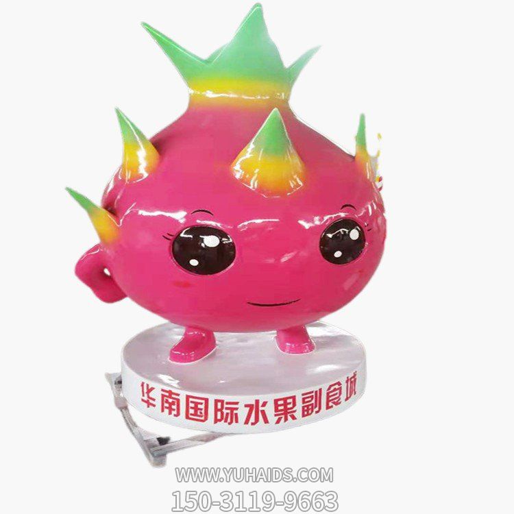 美食城玻璃钢彩绘园林景观火龙果博鱼网页版摆件