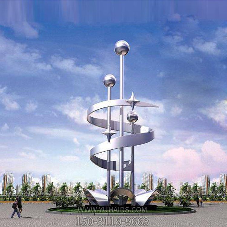 户外广场不锈钢抽象艺术景观博鱼网页版