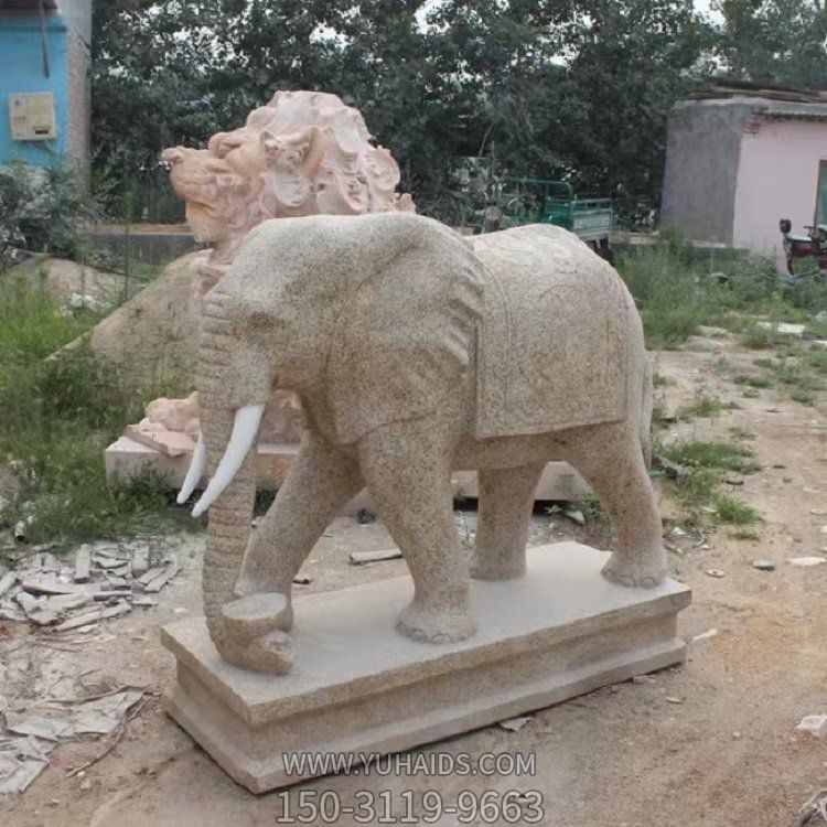 大理石黄蜡石石雕庭院户外门口镇宅大象博鱼网页版