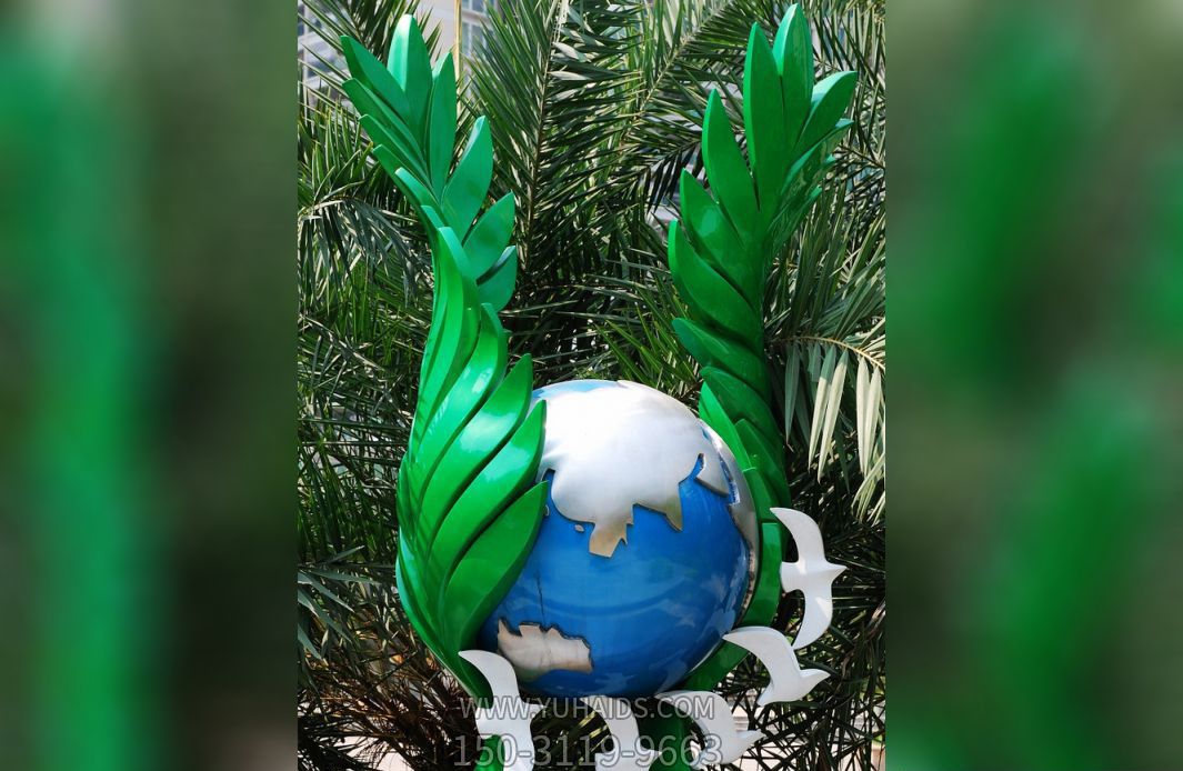 公园别墅草坪创意抽象玻璃钢鸽子环绕地区飞翔的摆件博鱼网页版