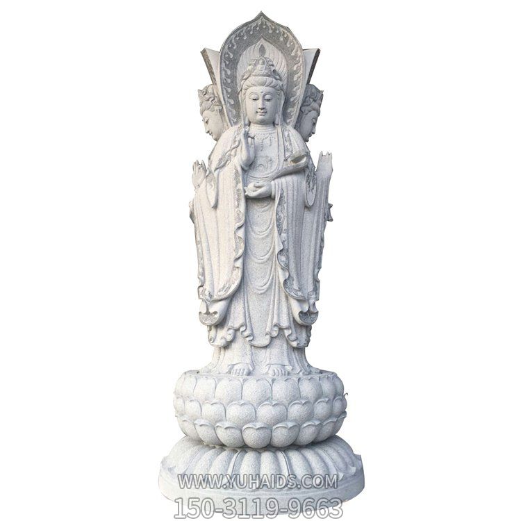 大理石石雕三面景区园林大型观世音博鱼网页版
