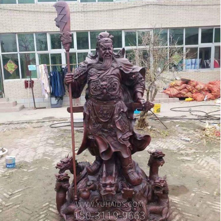 家居玻璃钢仿铜大型九龙王武财神摆件博鱼网页版