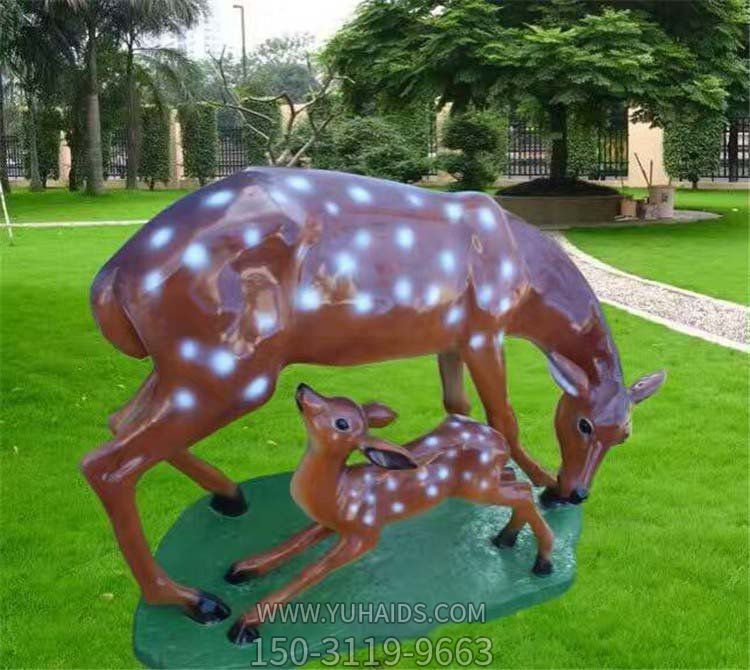 玻璃钢彩绘园林仿真动物梅花鹿博鱼网页版