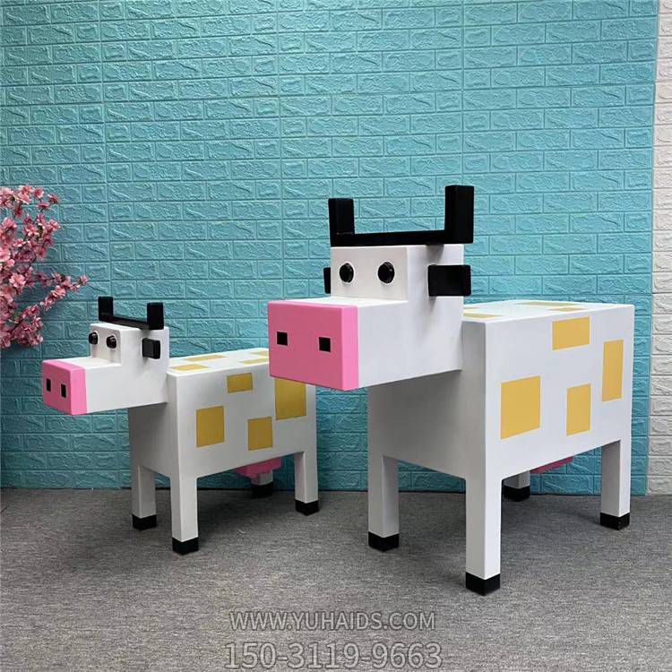 玻璃钢卡通抽象园林商场动物摆件牛博鱼网页版