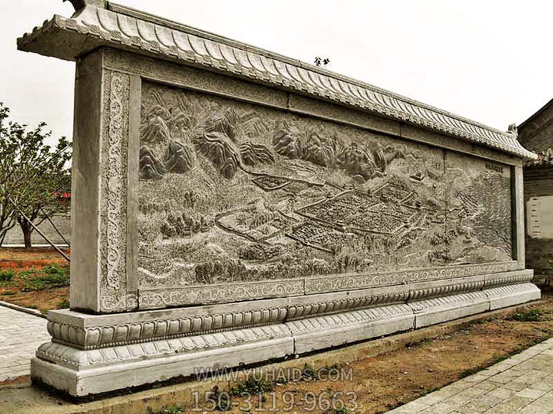 别墅庭院青石浮雕石雕照壁博鱼网页版