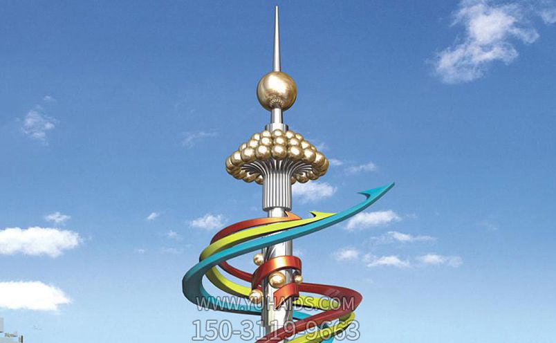 景区户外大型不锈钢三色避雷针彩带博鱼网页版