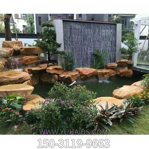 大型假山流水喷泉水景千层石博鱼网页版