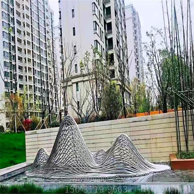 不锈钢景观创意假山博鱼网页版摆件