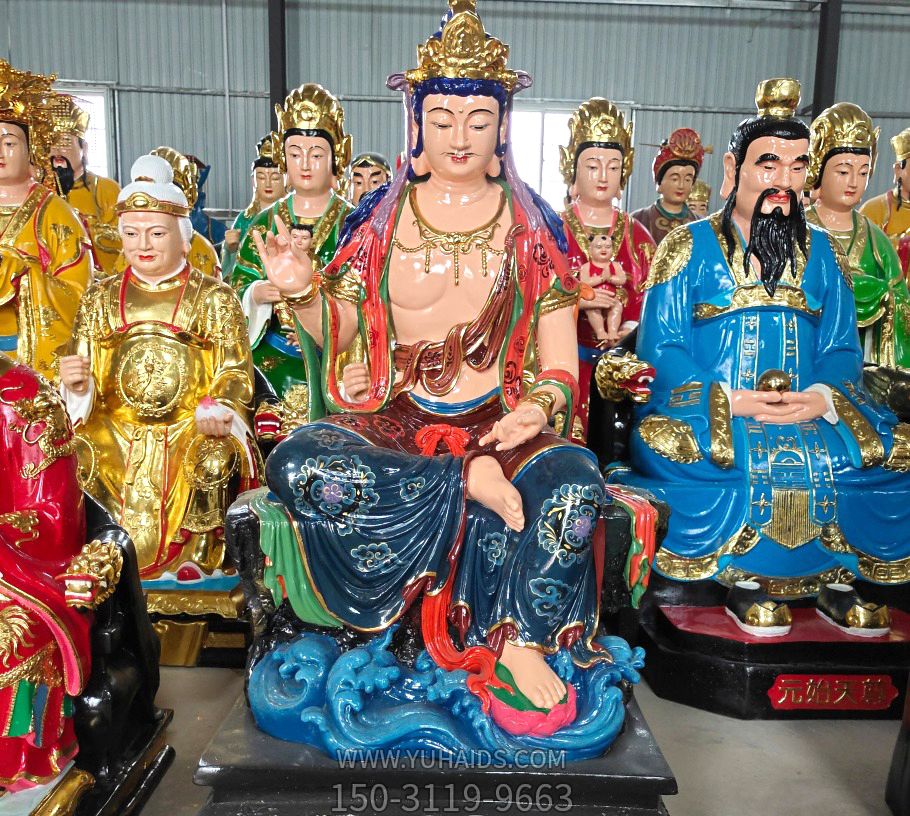 寺庙玻璃钢彩绘大型仿真人物降妖除魔神话人物钟馗博鱼网页版