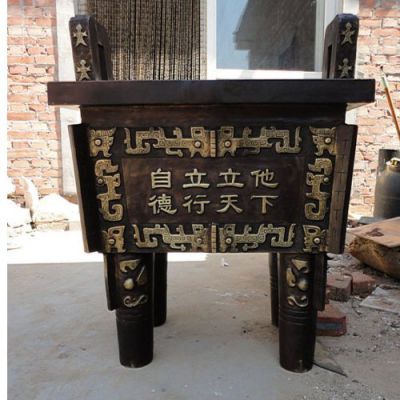 寺庙大型铜雕香炉摆件
