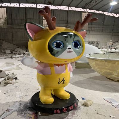 饭店店铺玻璃钢卡通招财猫博鱼网页版